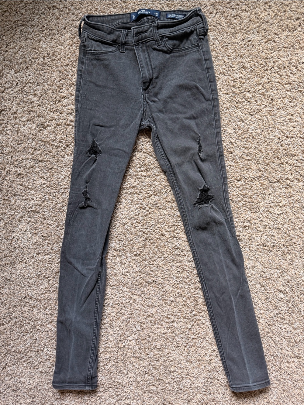 Hollister Black Distressed Jeggings